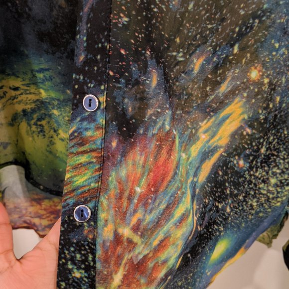 Sheer galaxy/nebula print top - Picture 2 of 6